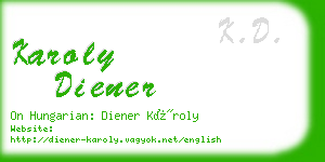 karoly diener business card